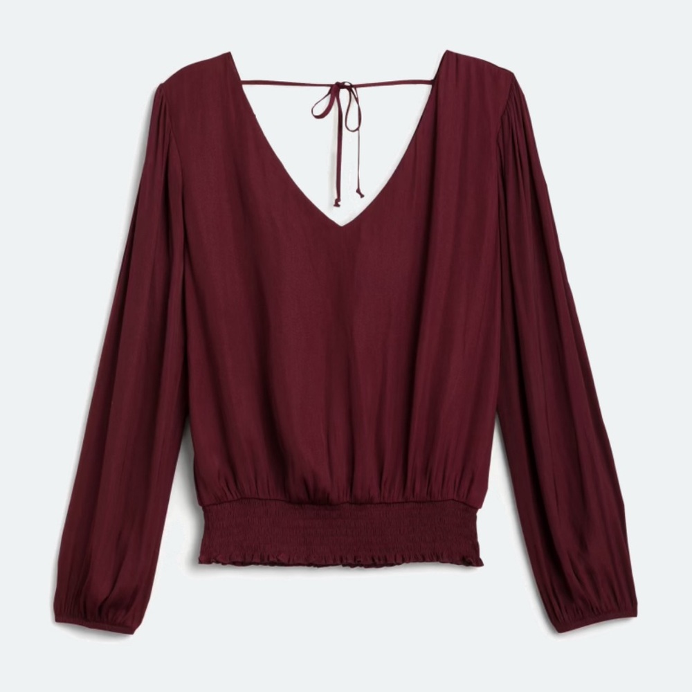 Elegant Burgundy Women's Top